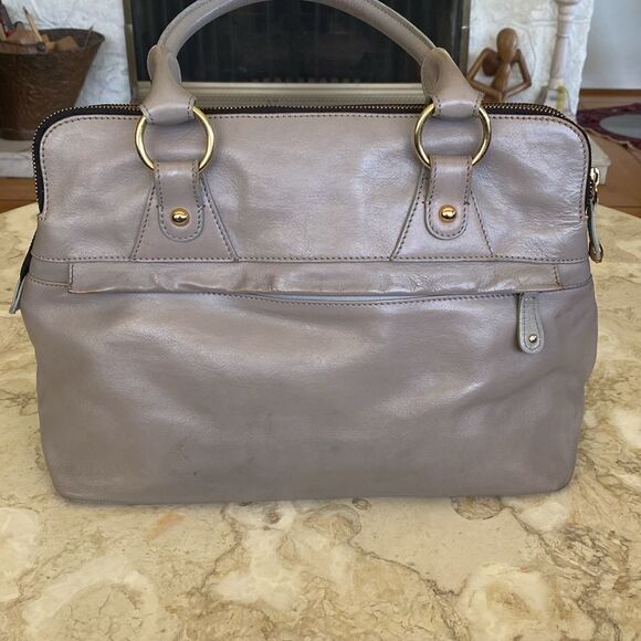 Modalu England Large“Pipa” Leather Bag Grey - Picture 3 of 15